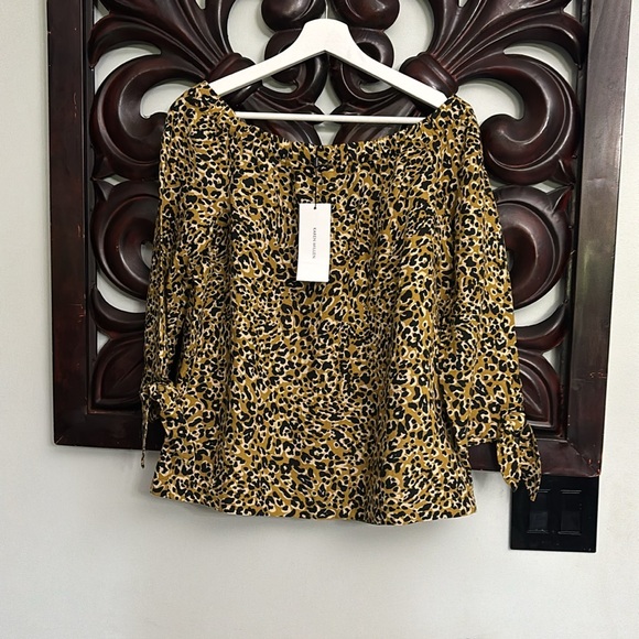 BNWT KAREN MILLEN Linen Animal Print Top - Picture 2 of 9